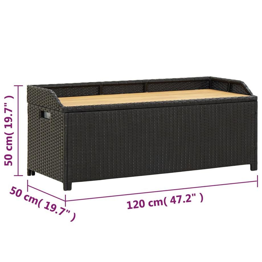 VidaXL Aufbewahrungsbank poly-rattan  
