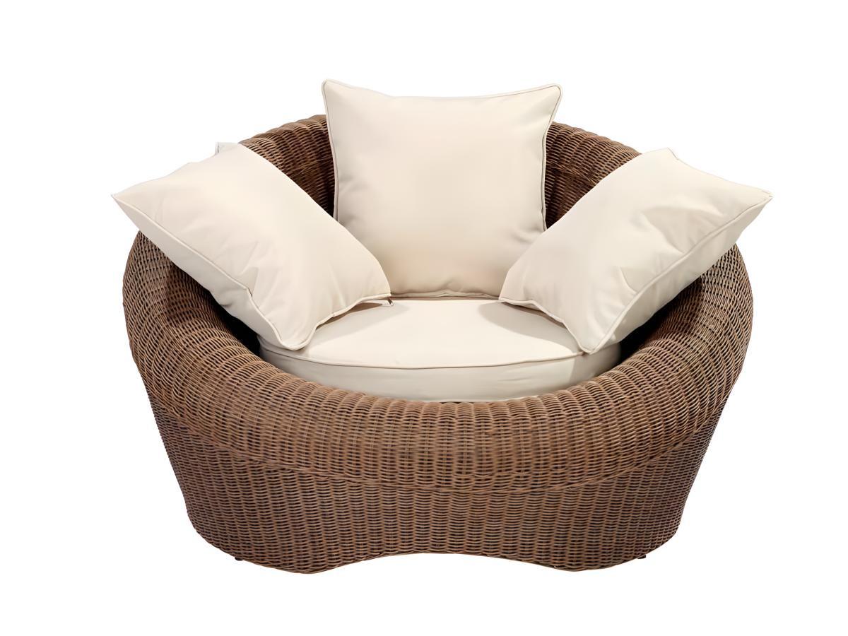 Vente-unique Gartensessel Polyrattan 2erSet Karamell WHITEHEAVEN  