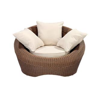 Vente-unique Gartensessel Polyrattan 2erSet Karamell WHITEHEAVEN  
