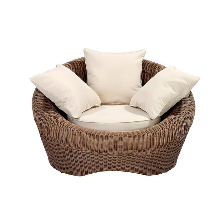 Vente-unique Gartensessel Polyrattan 2erSet Karamell WHITEHEAVEN  