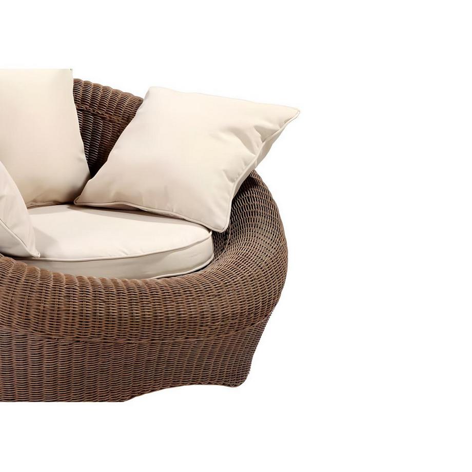 Vente-unique Gartensessel Polyrattan 2erSet Karamell WHITEHEAVEN  