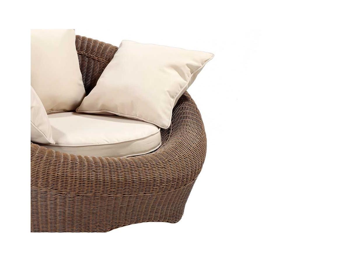 Vente-unique Gartensessel Polyrattan 2erSet Karamell WHITEHEAVEN  