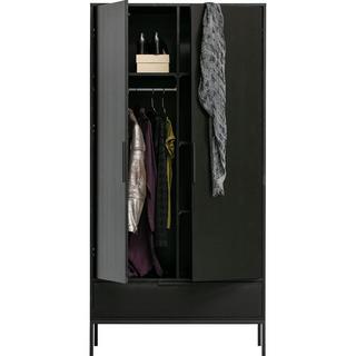 mutoni Armoire bois Adam pin noir (FSC)  