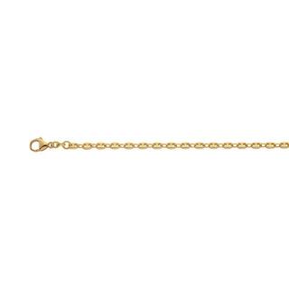 MUAU Schmuck  Collier forçat de bateau or jaune 750, 4.5mm, 55cm 