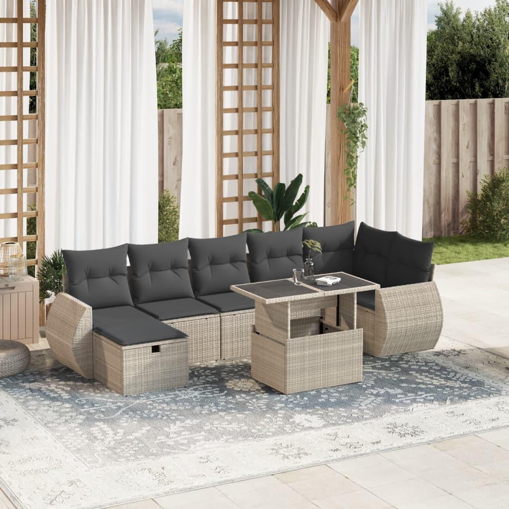 VidaXL set divano da giardino Polirattan  