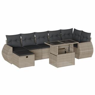 VidaXL set divano da giardino Polirattan  