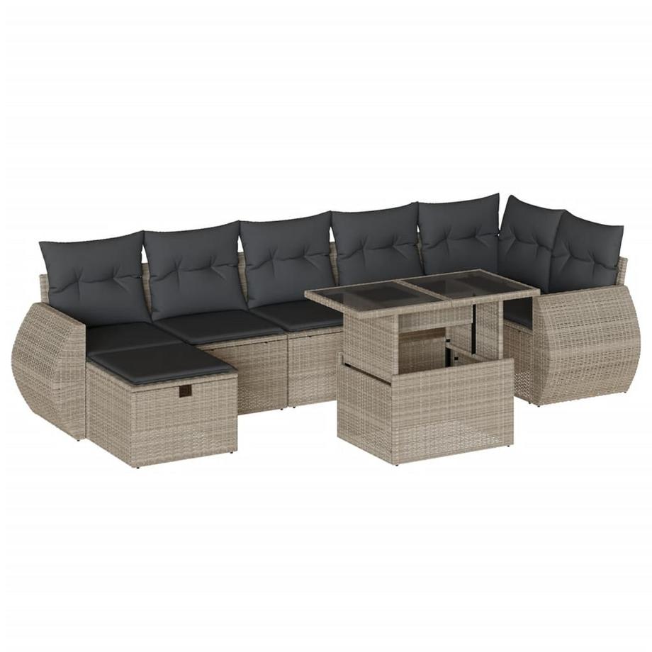 set divano da giardino Polirattan