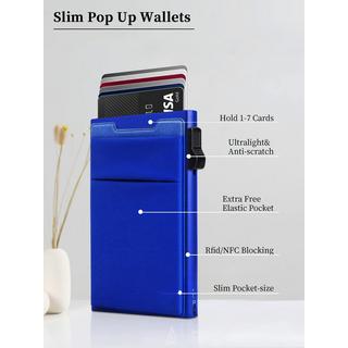 Only-bags.store Minimalistische Pop-Up Brieftasche RFID Schutz Kartenhalter mit Münzfach  
