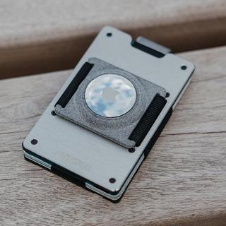 AVIATOR Smart Wallet Slide Brushed Silver AirTag Clip  
