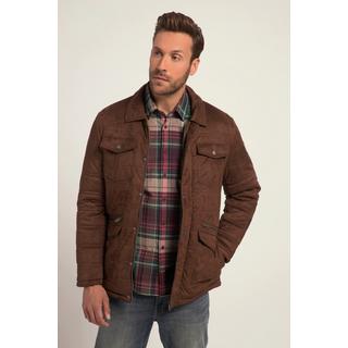 JP1880  Steppjacke, Outdoor, Mikro-Suede, Hemdkragen, viele Taschen, warm gefüttert 