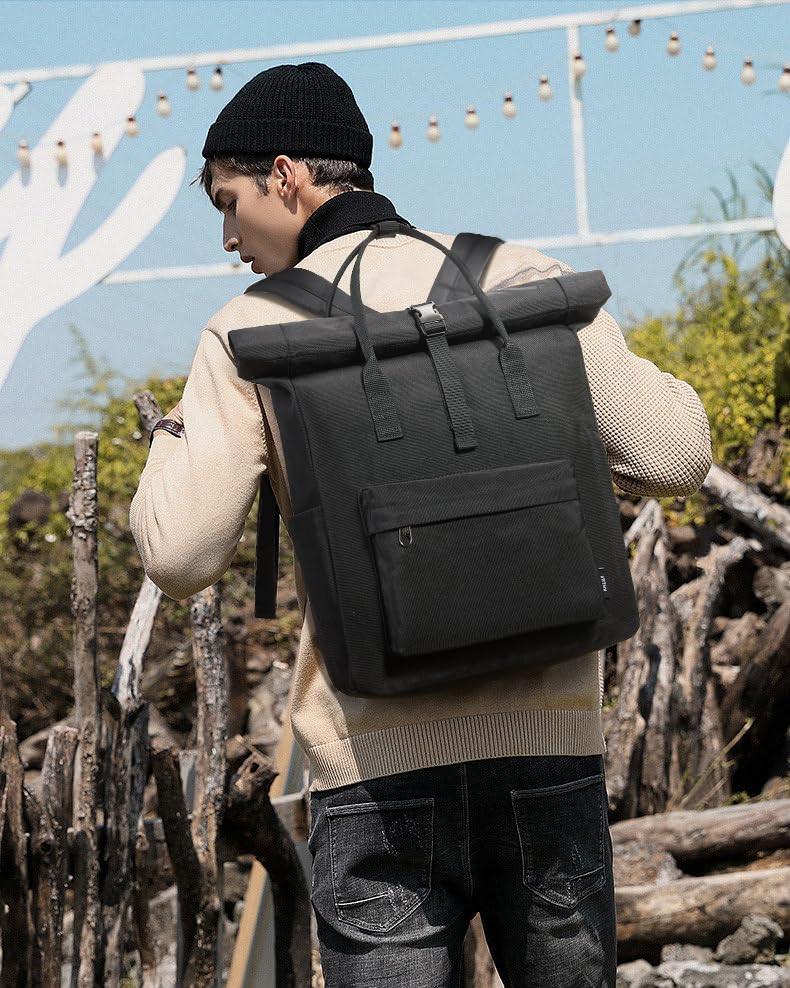 Only-bags.store Moderner Rolltop Daypack mit Laptop-Fach  