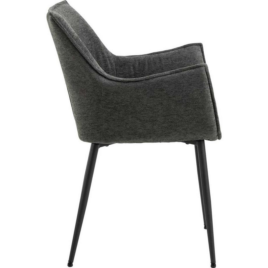 mutoni Chaise à accoudoirs Kaleo gris foncé (1 pièce)  