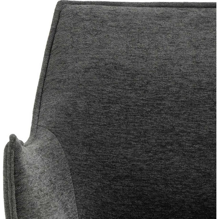 mutoni Chaise à accoudoirs Kaleo gris foncé (1 pièce)  