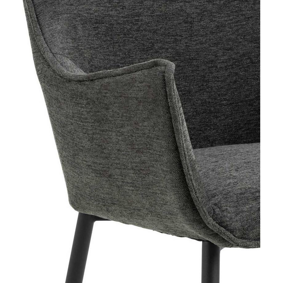 mutoni Chaise à accoudoirs Kaleo gris foncé (1 pièce)  