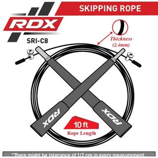 RDX SPORTS  RDX C8 Verstellbar Springseil mit PVC Ummantelung 