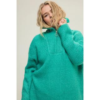 Studio Untold  Troyer, Pullover, oversized, Rippstrick, Troyerkragen 