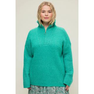 Studio Untold  Troyer, Pullover, oversized, Rippstrick, Troyerkragen 