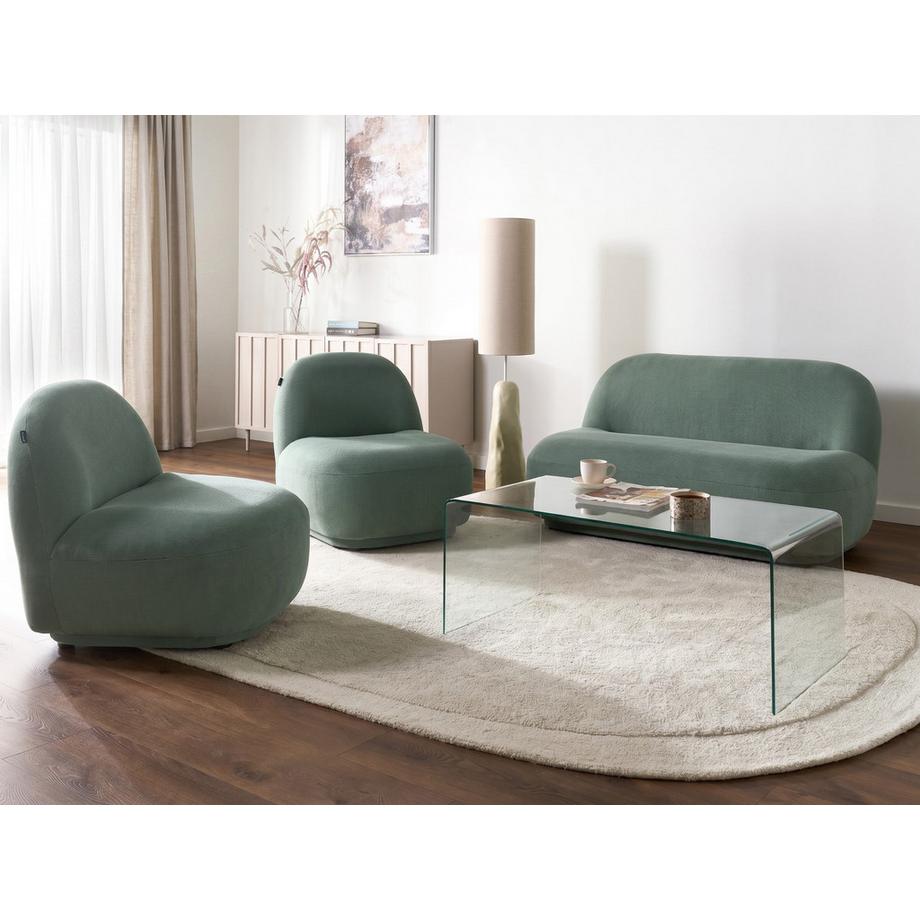 Beliani Ensemble de salon en Tissu Minimaliste LOVBERG  
