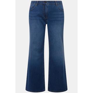 Ulla Popken  Jeans modello Mary in cotone biologico con taglio della gamba ampio e cintura comoda 