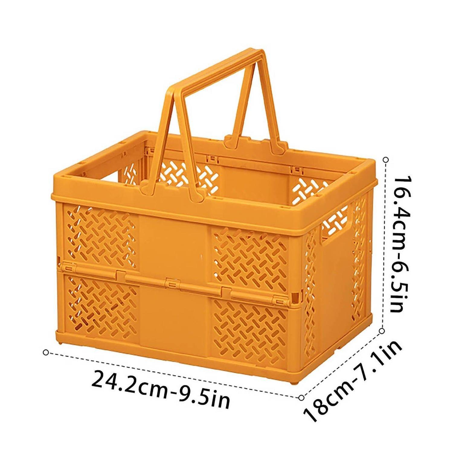 Northio Panier de rangement pliable en plastique - orange  