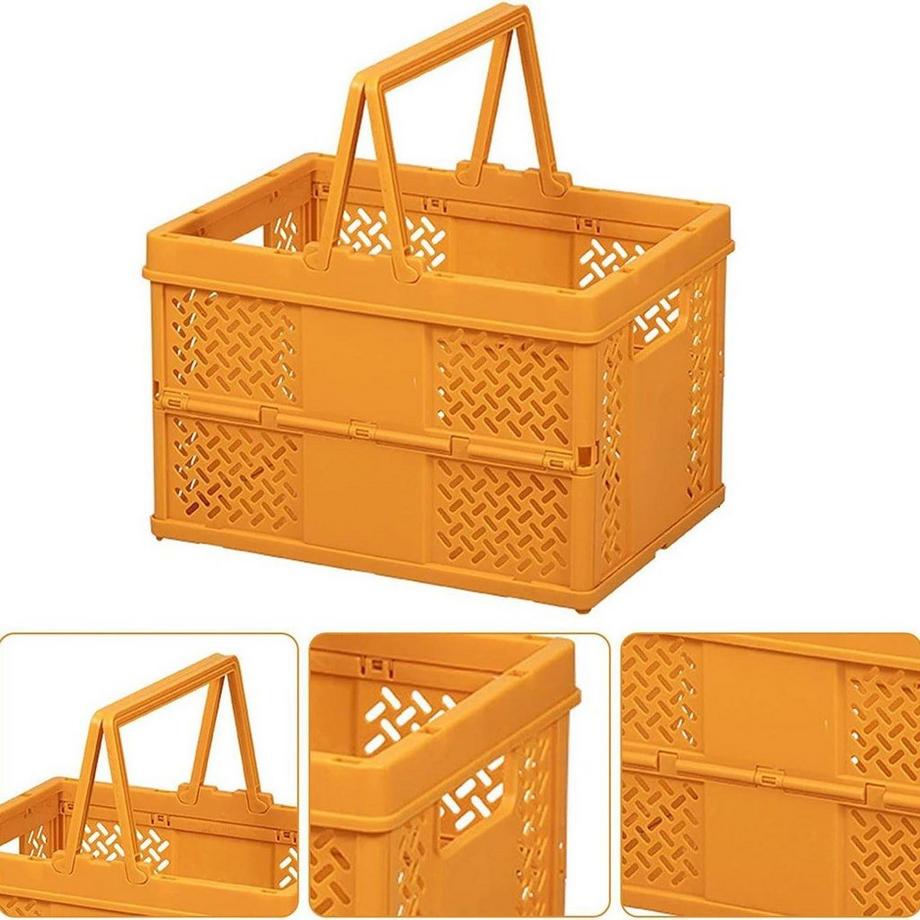 Northio Panier de rangement pliable en plastique - orange  