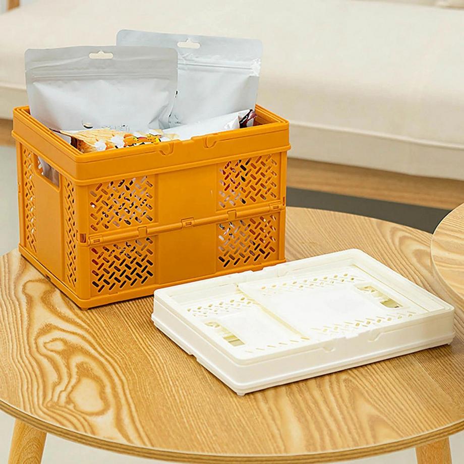 Northio Panier de rangement pliable en plastique - orange  