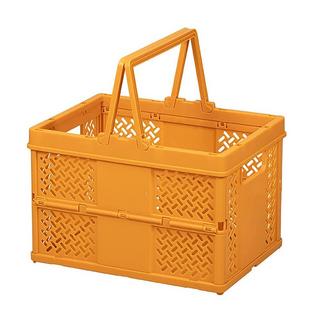 Northio Cestino portaoggetti pieghevole in plastica - arancione  