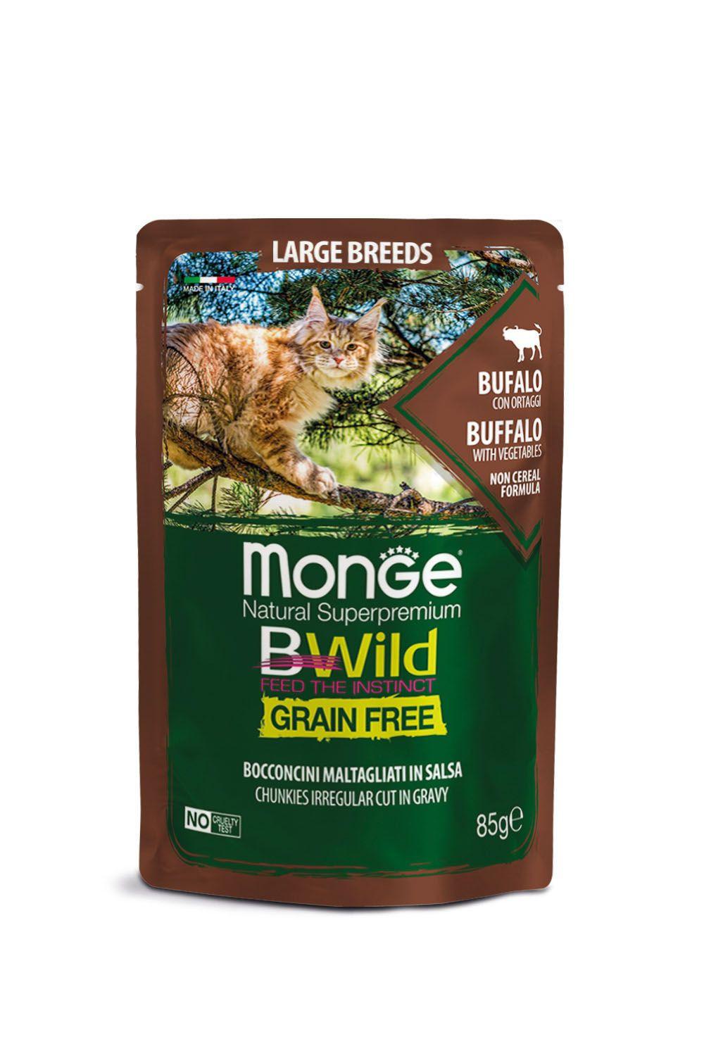 Monge  BWild per gatti con bufalo grande - Multipack 