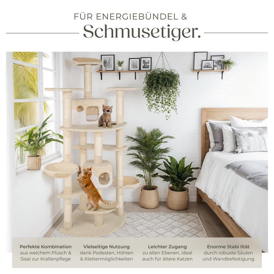 Tectake  Kratzbaum Fippi 201 cm Sisal 