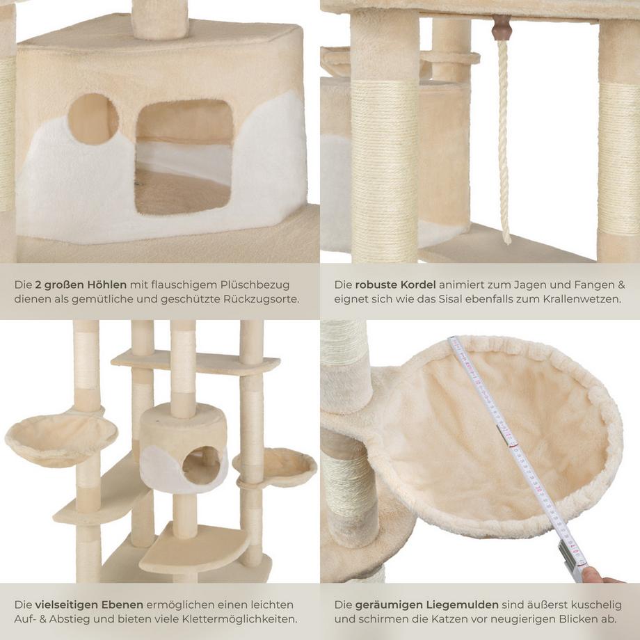 Tectake  Kratzbaum Fippi 201 cm Sisal 