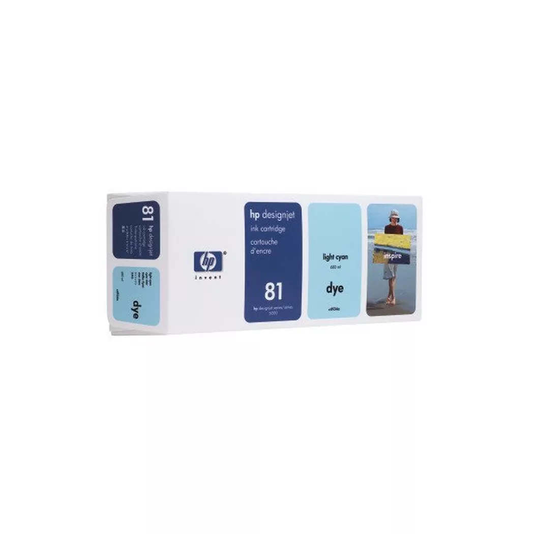 Hewlett-Packard – HP Tintenpatrone 81 light cyan C4934A DesignJet 5000/5000PS 680ml, One Size