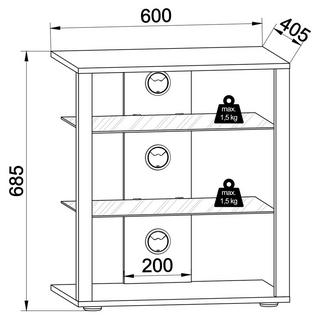 VCM  Meubles Hifi Rack Armoire Phono Etagère en verre Phono Mediaregal Folus Meubles Hifi Rack Armoire Phono Etagère en verre Phono Mediaregal Folus 