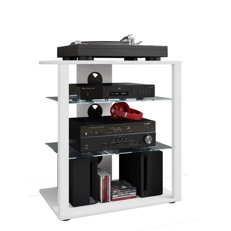 VCM  Meubles Hifi Rack Armoire Phono Etagère en verre Phono Mediaregal Folus Meubles Hifi Rack Armoire Phono Etagère en verre Phono Mediaregal Folus 