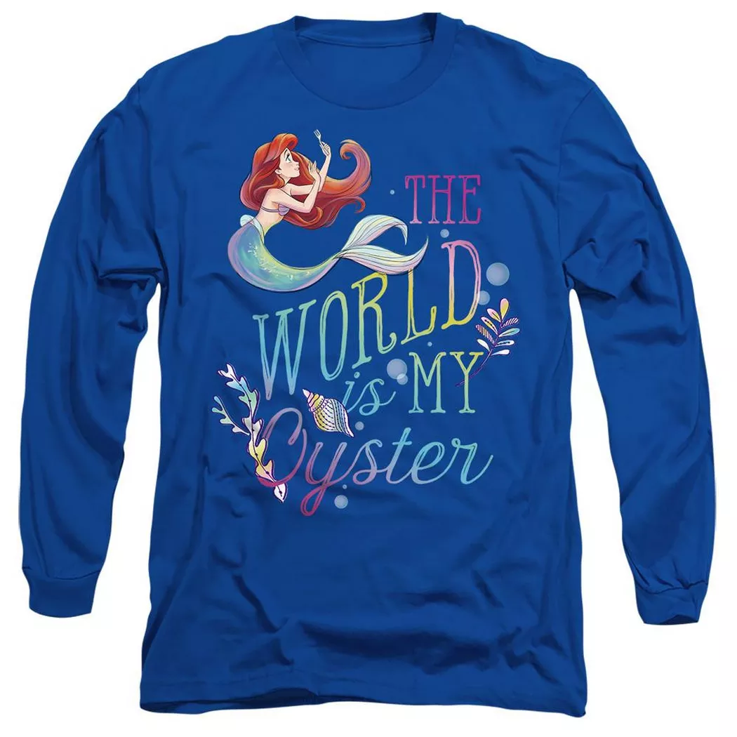 The Little Mermaid - World Is My Oyster TShirt, für Damen, Königsblau, Größe XL