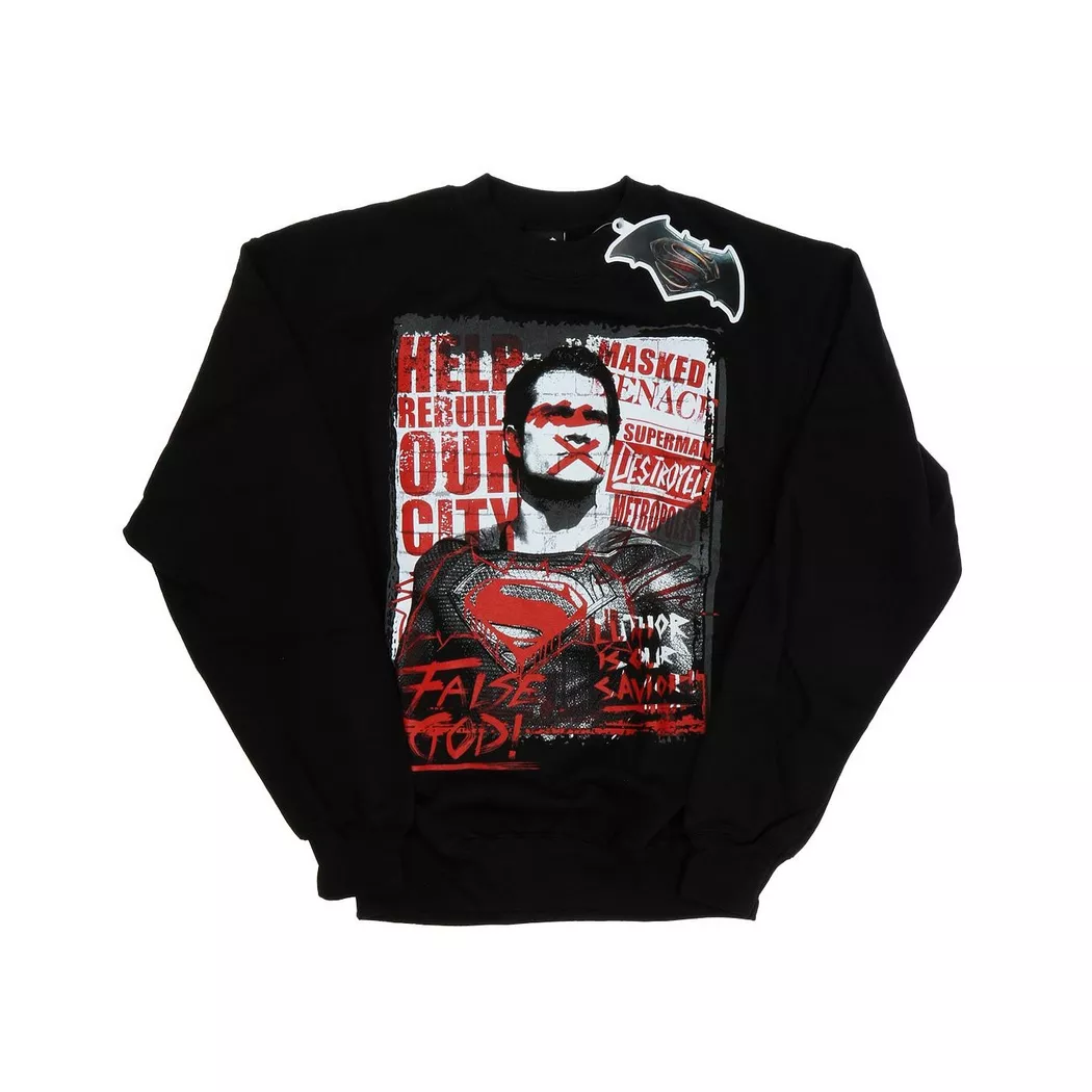 DC COMICS - False God Sweatshirt, für Herren, Schwarz, Größe XXL