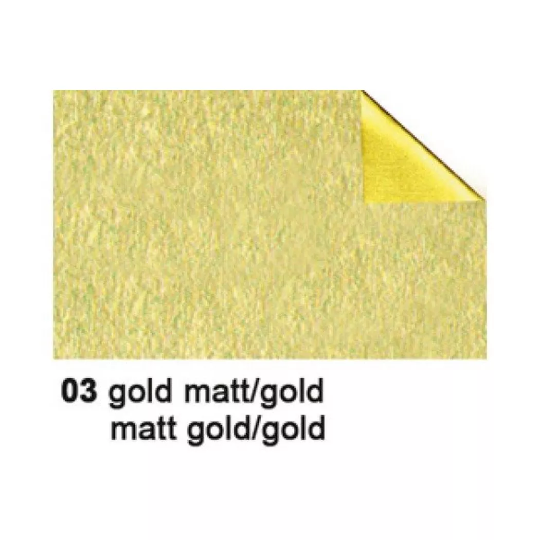 Ursus -  Bastelfolie Alu 50x80cm 4442103 90g, gold/gold matt, 1 Stück, Gelbgold