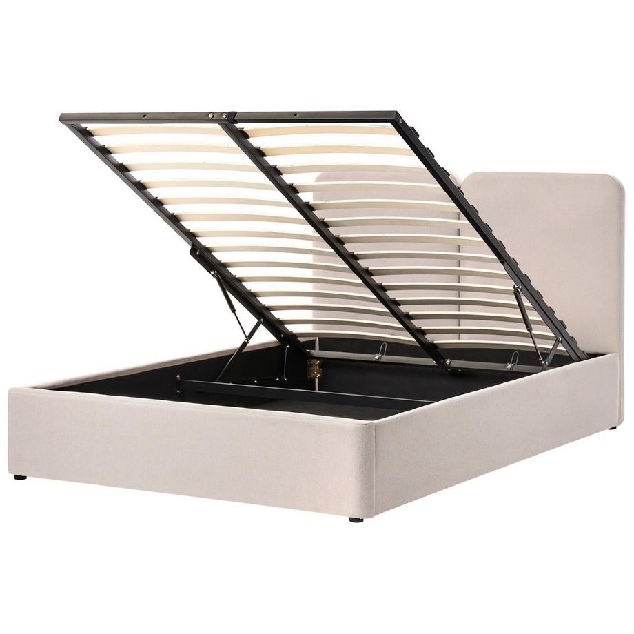 Beliani Lit ottoman en Tissu Moderne ARBOIS  