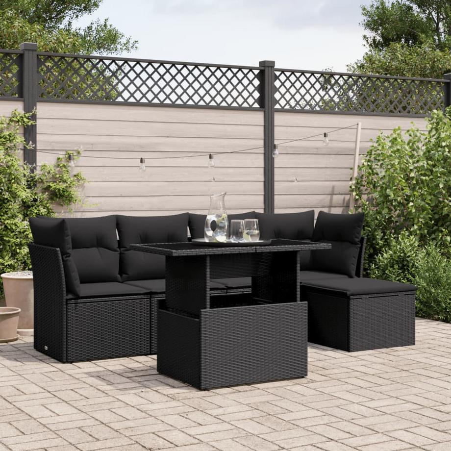 VidaXL set divano da giardino Polirattan  