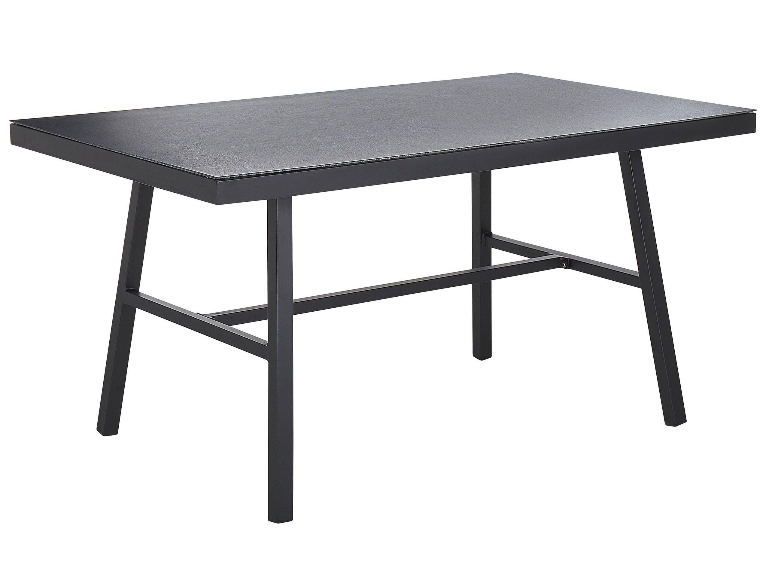 Beliani Table de jardin en Aluminium Industriel CANETTO  