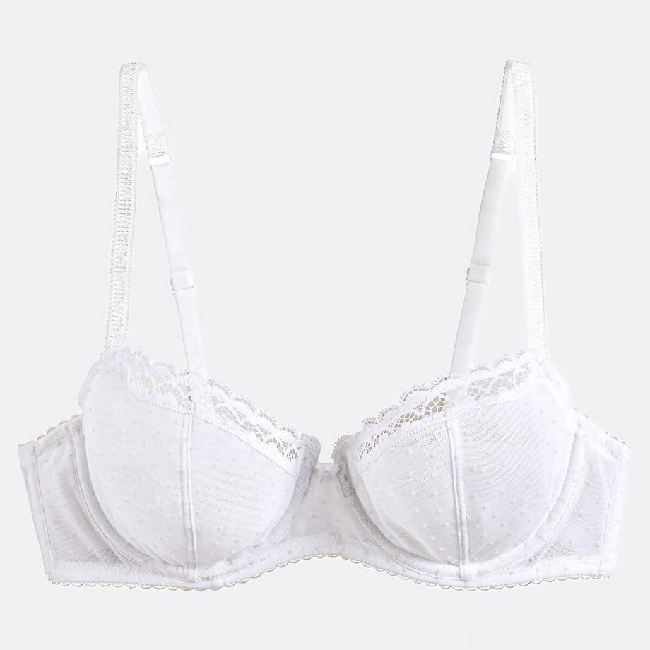 La Redoute Collections Alix Reggiseno con ferretto in tulle floccato  