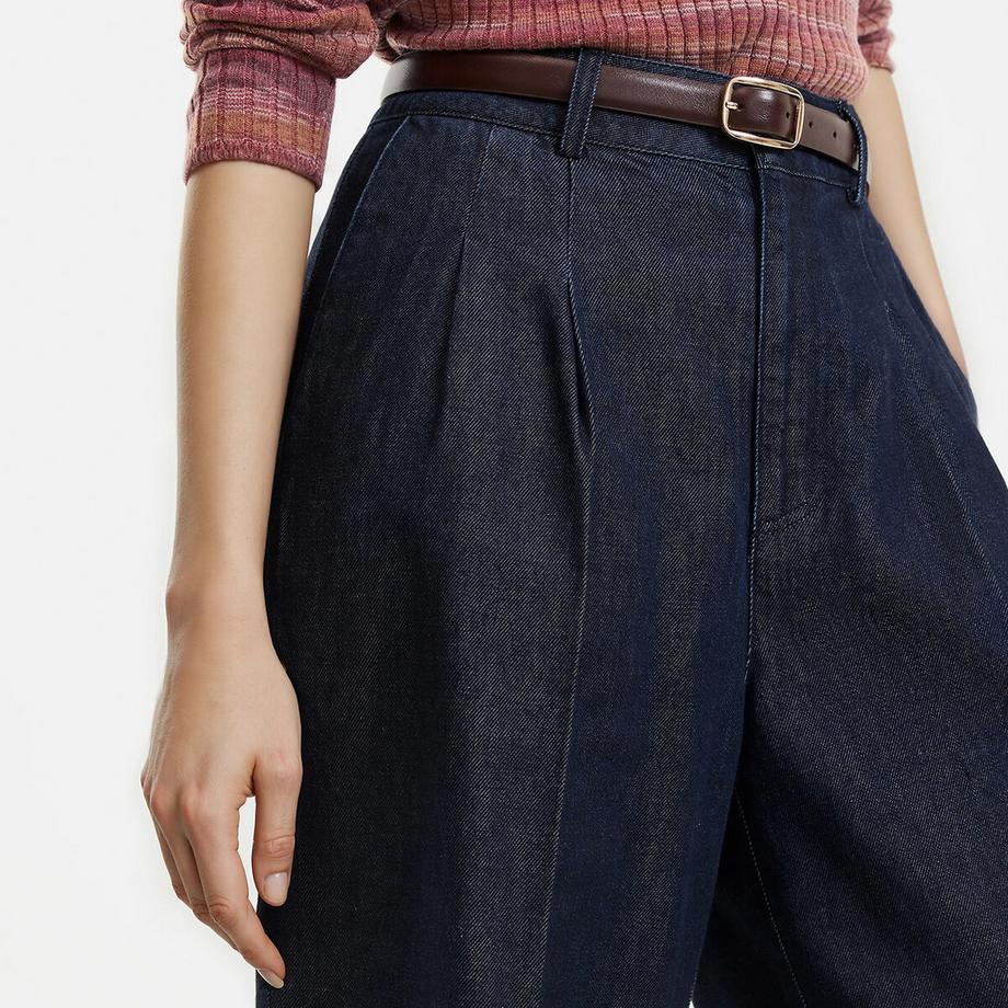 La Redoute Collections Bermudas mit Bundfalten aus Denim  