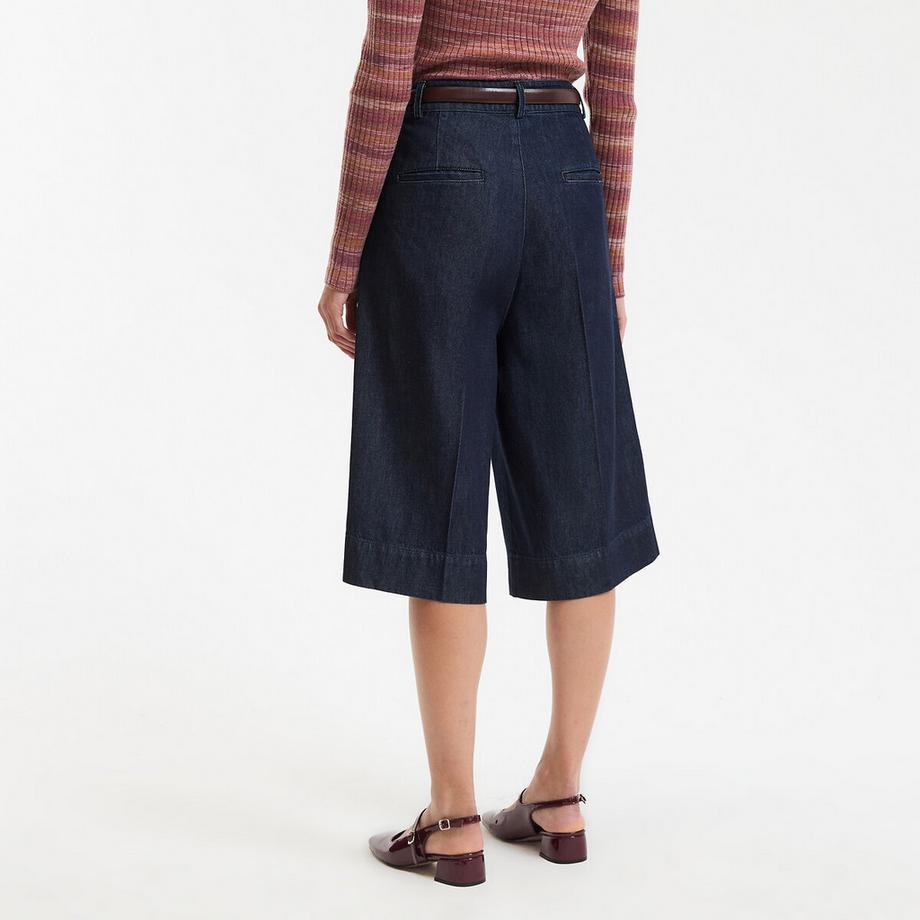 La Redoute Collections Bermudas mit Bundfalten aus Denim  