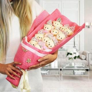 Mikamax  Bouquet con orsacchiotti in confezione regalo 