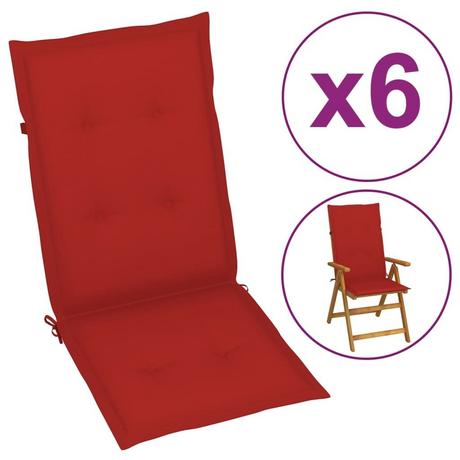 VidaXL Coussins de chaise de jardin 6 pcs tissu  