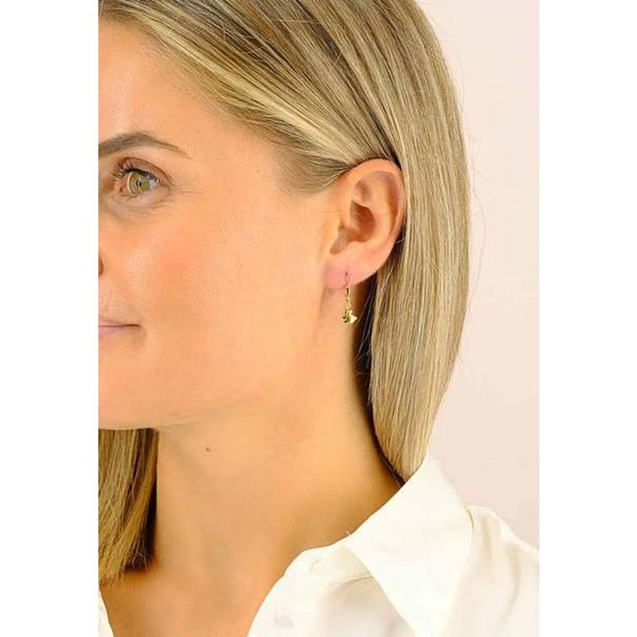 MUAU Schmuck  Boucle d'oreille lièvre or jaune 750, 27x7mm 