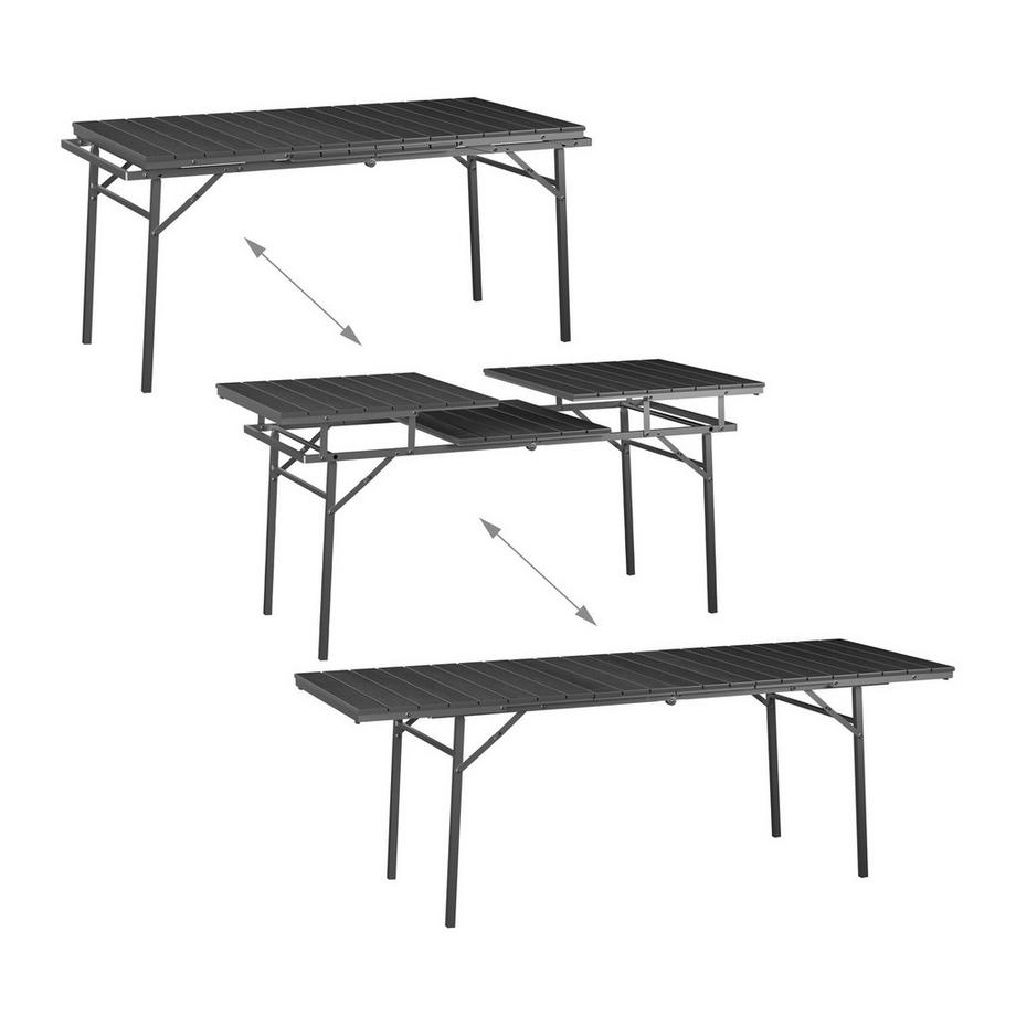 Northix Klappbarer ausziehbarer Gartentisch  