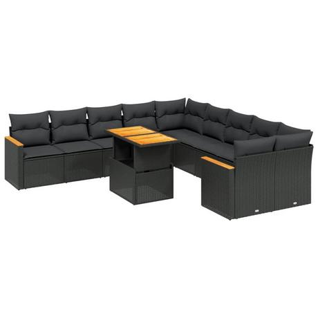 VidaXL set divano da giardino Polirattan  