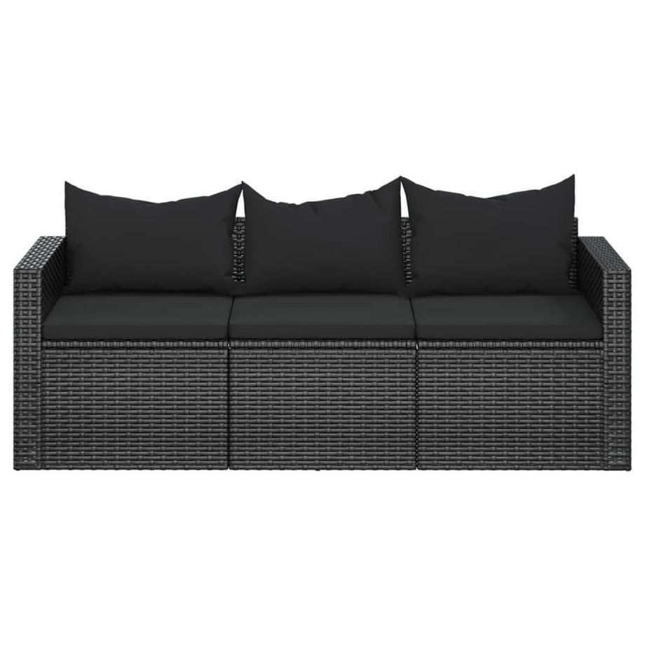 VidaXL 3-sitzer gartensofa poly-rattan  