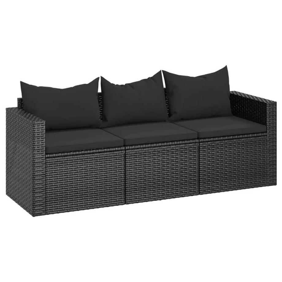 3-sitzer gartensofa poly-rattan