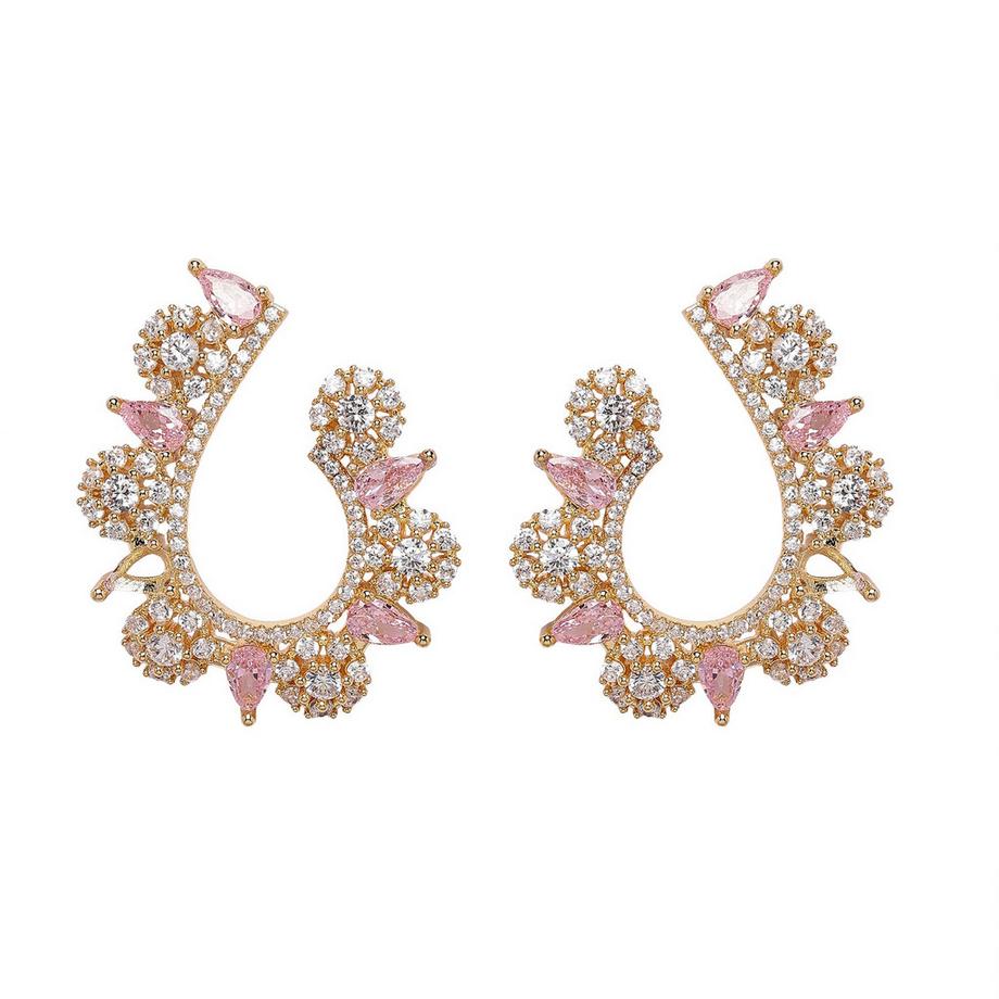 Wirbelnde Blütenblatt-Ohrringe